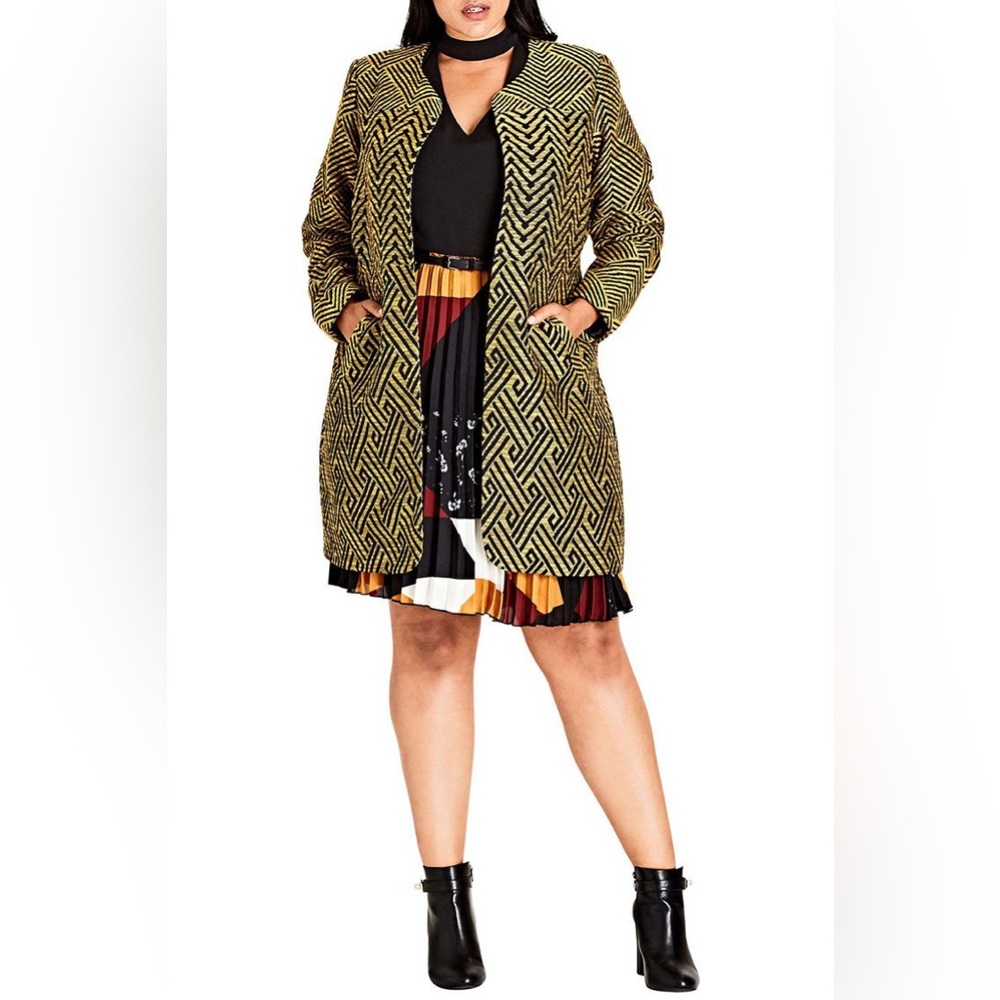 City Chic Long Carpool Jacket NWOT